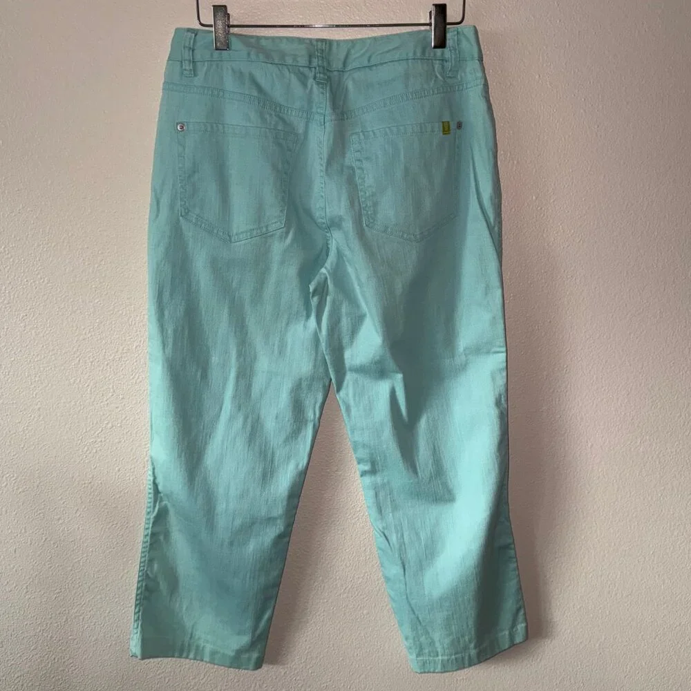 Sigrid Olsen Light Turquoise Modernist 00 Pants Size‎ 4